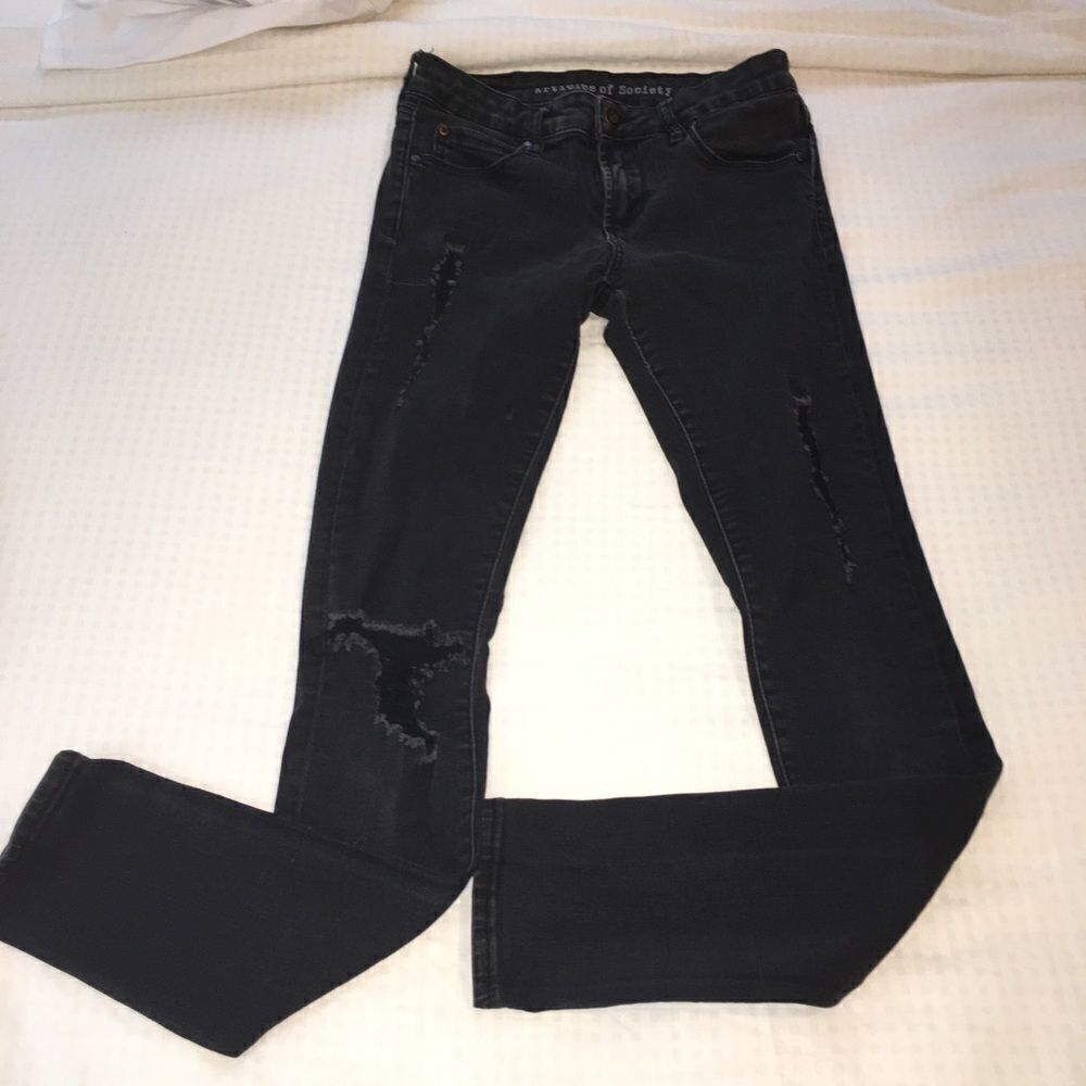 Articles of Society Distressed Black Skinny Jean - Picture 2 of 6